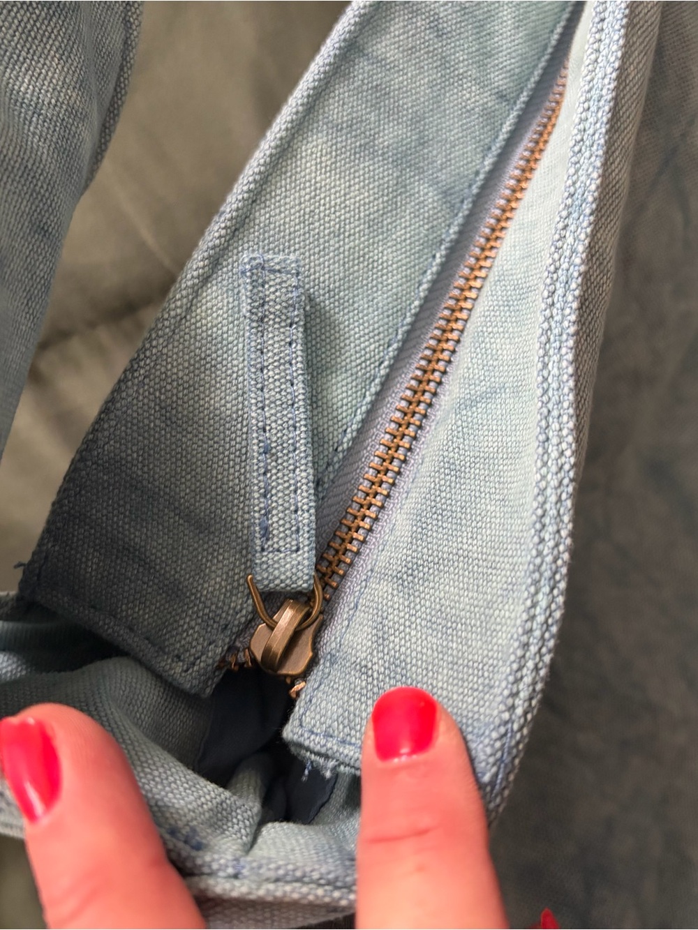 Free People Light Wash Denim Bag - Picture 7 of 10